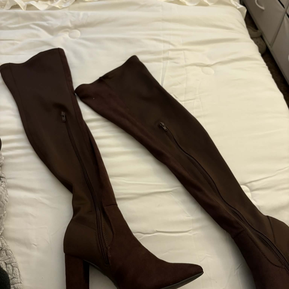Fashion Nova Rich Brown Over-the-Knee Boots
